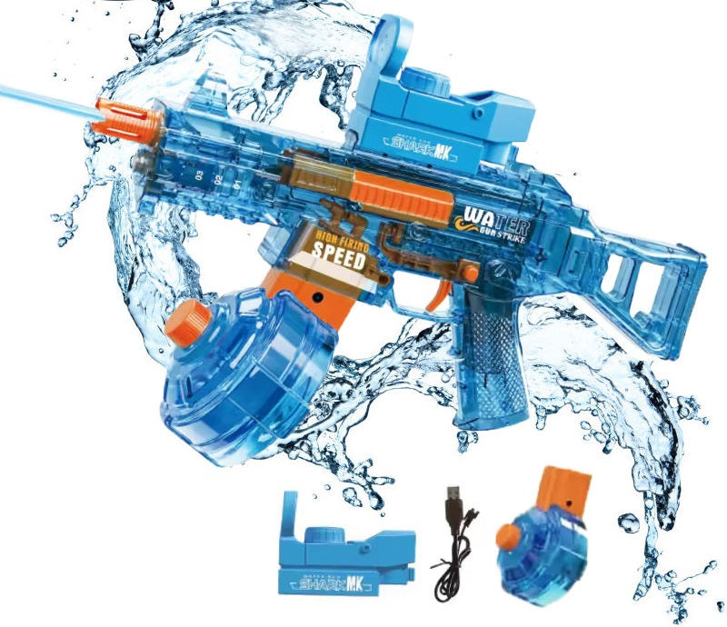 Ariko Elektrisch Waterpistool Met Accu - 10 Meter Bereik - Licht En Geluidseffecten - 350ml Tank - Blauw