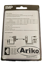 Thumbnail for Ariko TVI VIDEO-/ VOEDINGSBALUN & AUDIO 8MP - Met 8P8C (RJ45) connector en BNC / met voeding en audiokabels - BNC to LAN - PAAR