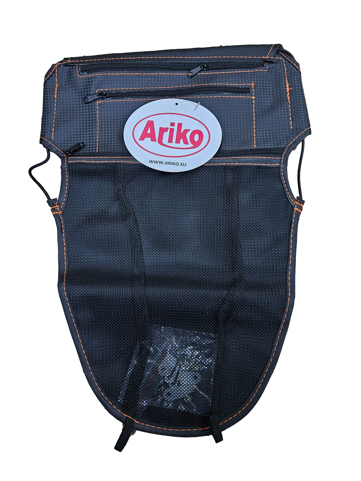 Ariko XXL Buddyseat Organizer - Opbergnet Voor Scooter En Motor - 2 Ritszakken En 1 Net Met Rits - Dubbel Gestikt - Makkelijk Te Installeren - 40 x 27 cm