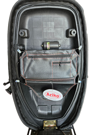 Thumbnail for Ariko XL Buddyseat Organizer - Opbergnet Voor Scooter En Motor - 2 Ritszakken En 1 Net - Dubbel Gestikt - Makkelijk Te Installeren - 30 x 27 cm