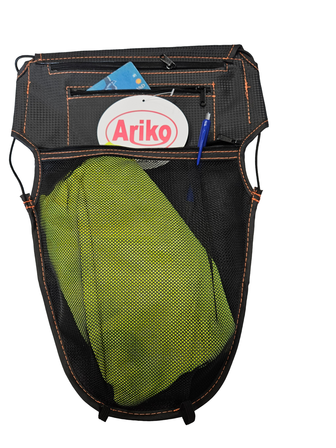 Ariko XXL Buddyseat Organizer - Opbergnet Voor Scooter En Motor - 2 Ritszakken En 1 Net Met Rits - Dubbel Gestikt - Makkelijk Te Installeren - 40 x 27 cm