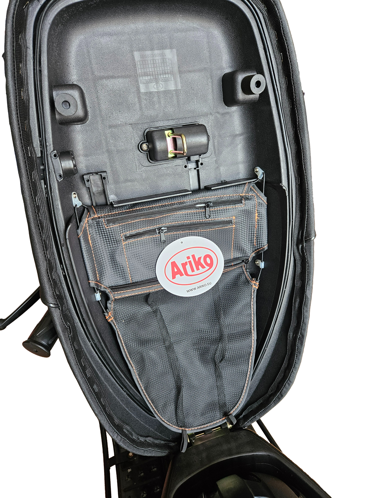 Ariko XXL Buddyseat Organizer - Opbergnet Voor Scooter En Motor - 2 Ritszakken En 1 Net Met Rits - Dubbel Gestikt - Makkelijk Te Installeren - 40 x 27 cm