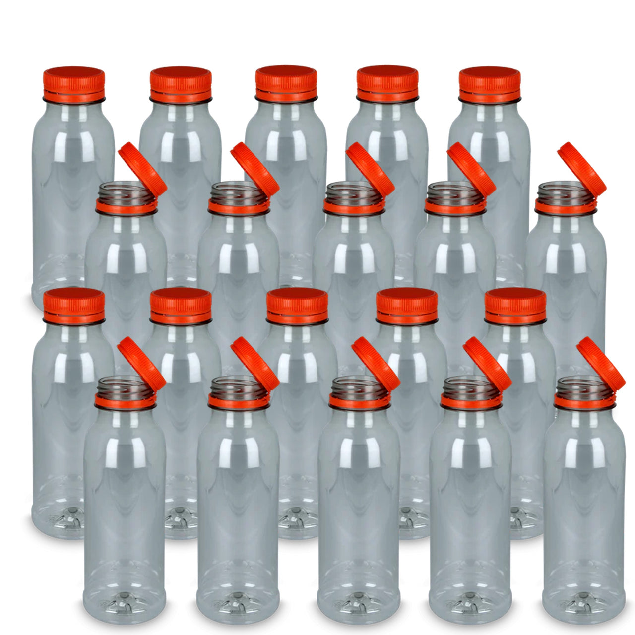 Ariko PET Fles 330cc - Met Dop - Sapfles - Navulbaar - Smoothie of Verse Sappen - Kunststof BPA Vrij - Transparant - 20 stuks