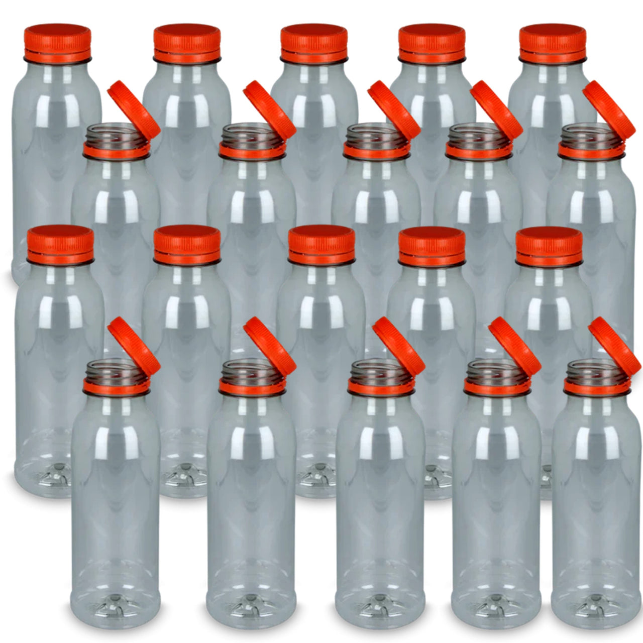 Ariko PET Fles 500cc - Met Dop - Sapfles - Navulbaar - Smoothie of Verse Sappen - Kunststof BPA Vrij - Transparant - 20 stuks