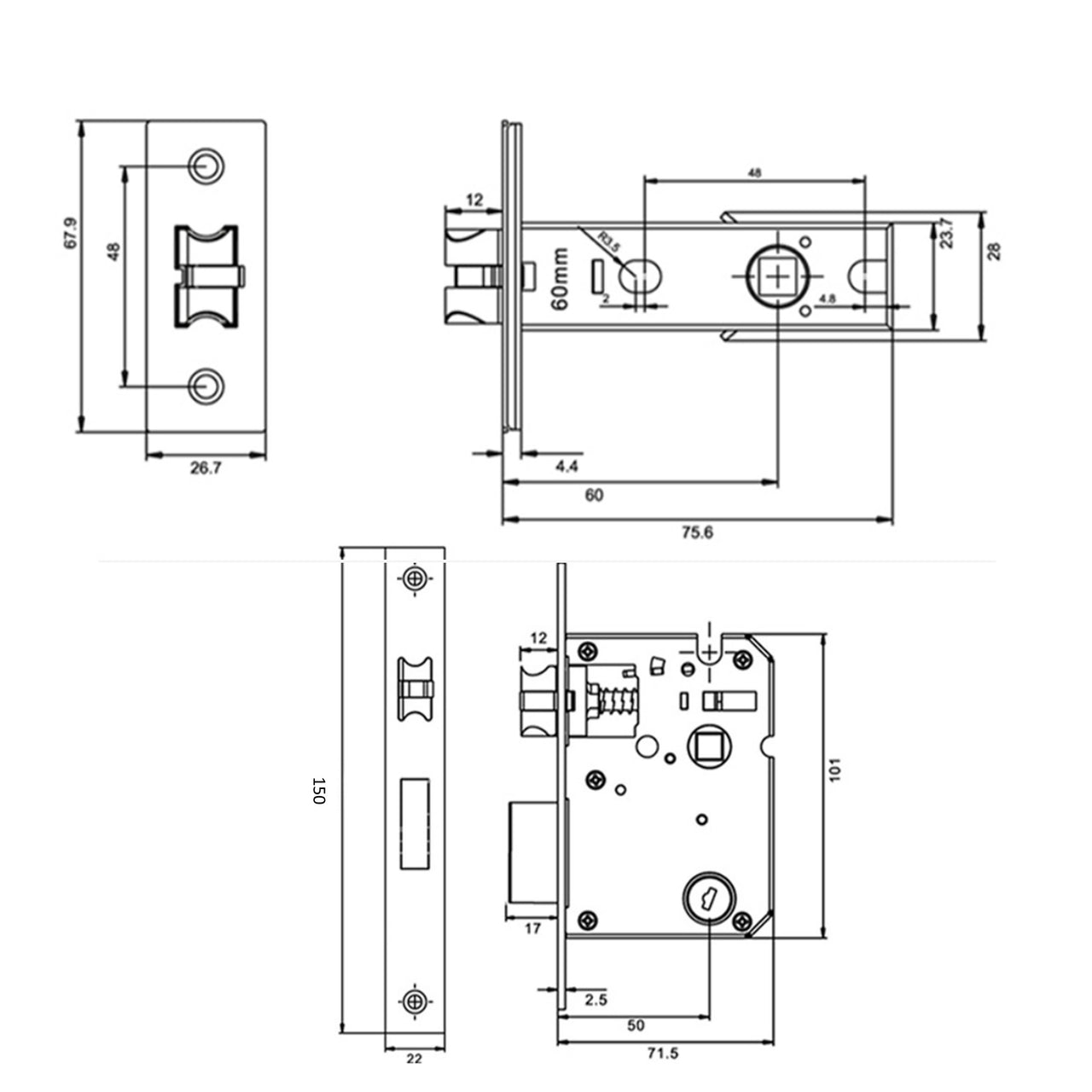 Ariko Elektronisch SMART Codeslot - Vingerafdruk App Bluetooth - max 6 cm dikke deur