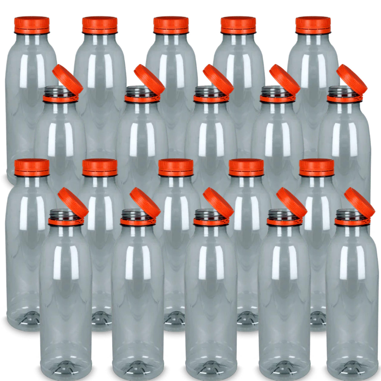 Ariko PET Fles 750cc - Met Dop - Sapfles - Navulbaar - Smoothie of Verse Sappen - Kunststof BPA Vrij - Transparant - 20 stuks