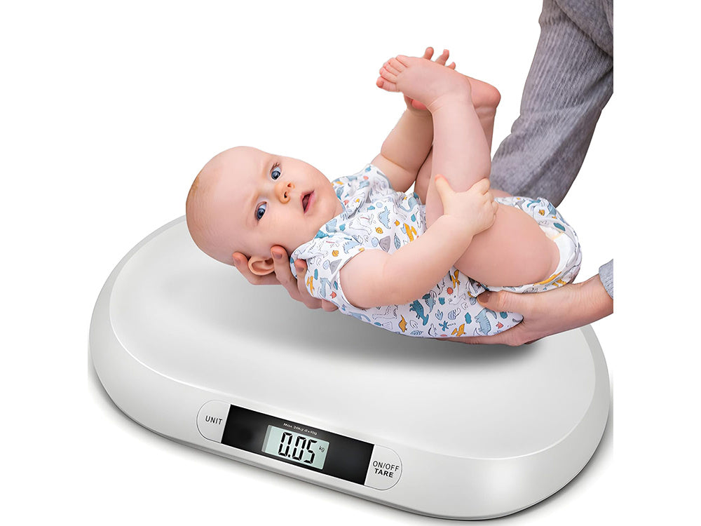 Ariko Baby Weegschaal - Tot 20kg Antislip Nauwkeurig Tot 10 Gram LCD Display Tarrafunctie Automatisch Aan en Uit Inclusief Batterijen - Ook geschikt voor wegen van dieren