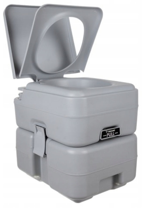 Ariko Draagbaar Mobiel Toilet - Compact 20 Liter Licht Gewicht Sterk Tot Wel 150kg - Kampeer toilet - Grijs