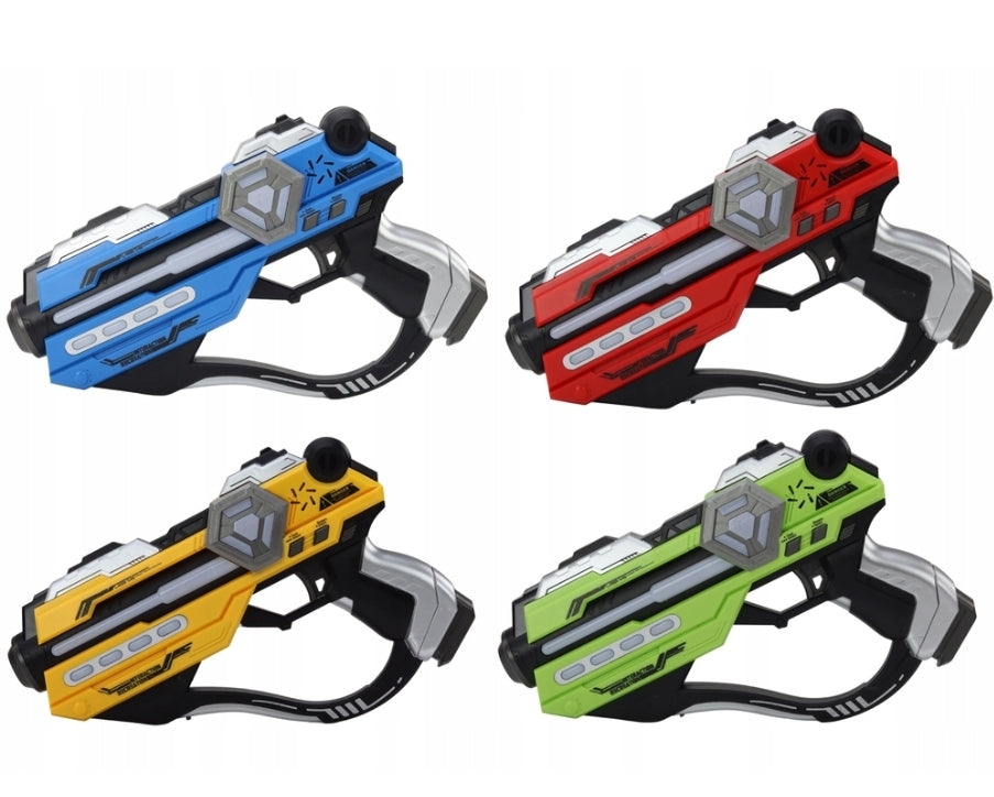 Ariko Lasergame Set - Multiplayer 4 Pistolen 4 Harnassen Licht En Geluid Led Scherm Instelbaar Wapen