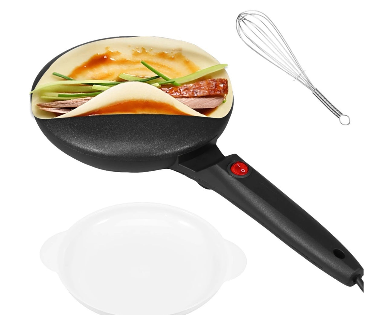 Ariko Elektrische Pannenkoeken Pan - Krachtige 600W Vetvrij Antiaanbaklaag 20cm