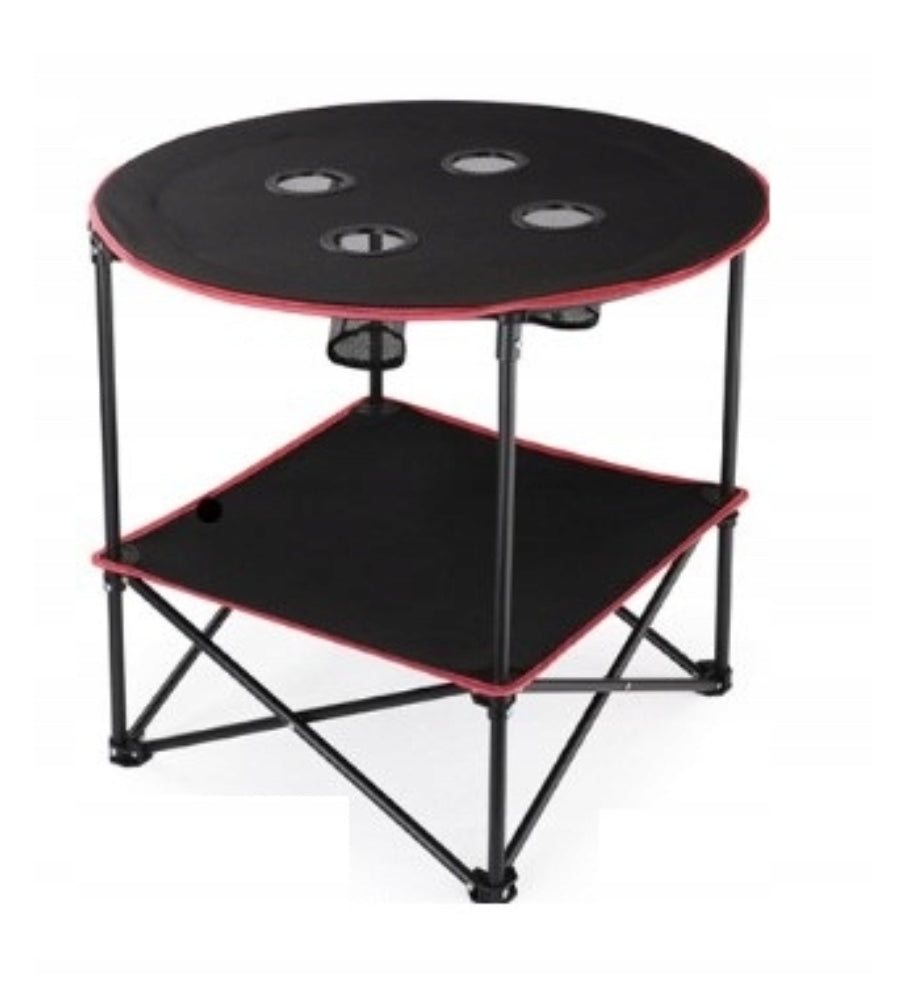 Ariko Opvouwbare Campingtafel - Met Bekerhouder - Stevig Polyester - 2 Kg - 72cm Blad - 63cm Hoog - Met Handige Reistas