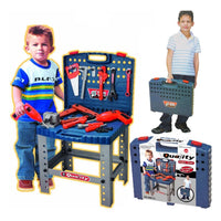 Thumbnail for Ariko XL Werkbank voor kinderen – speelgoed – met werkende boormachine - in handige meeneem koffer - met accessoires - 67 delig - 70cm hoog - Inclusief 2 x Philips AA batterijen