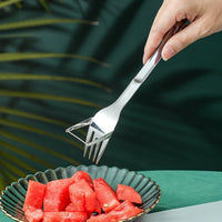 Thumbnail for <tc>Ariko</tc> Stainless Steel Watermelon Cutter and Fork | Melon Cutter | Melon Cutlery | Dessert fork | Watermelon | Cutting melon | stainless steel