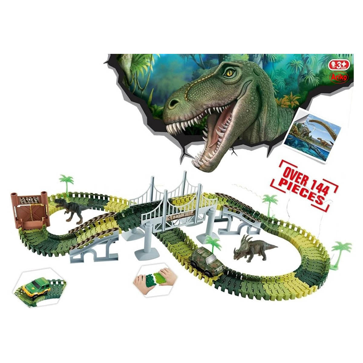 Ariko Circuit automobile avec des dinosaures